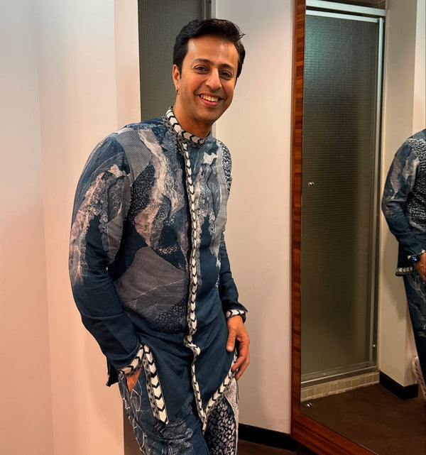 Salim Merchant in MORPH Blue Kurta